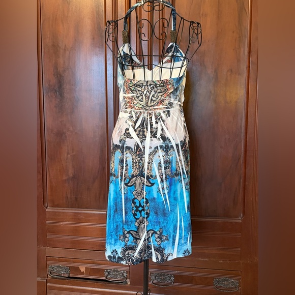 Multicolor Halter Dress - Picture 2 of 4